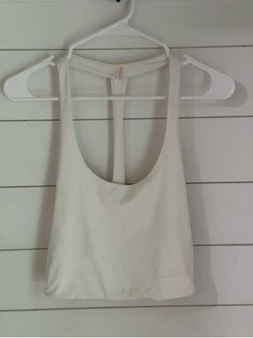 Minimal Scoop Back White Crop Top - Women